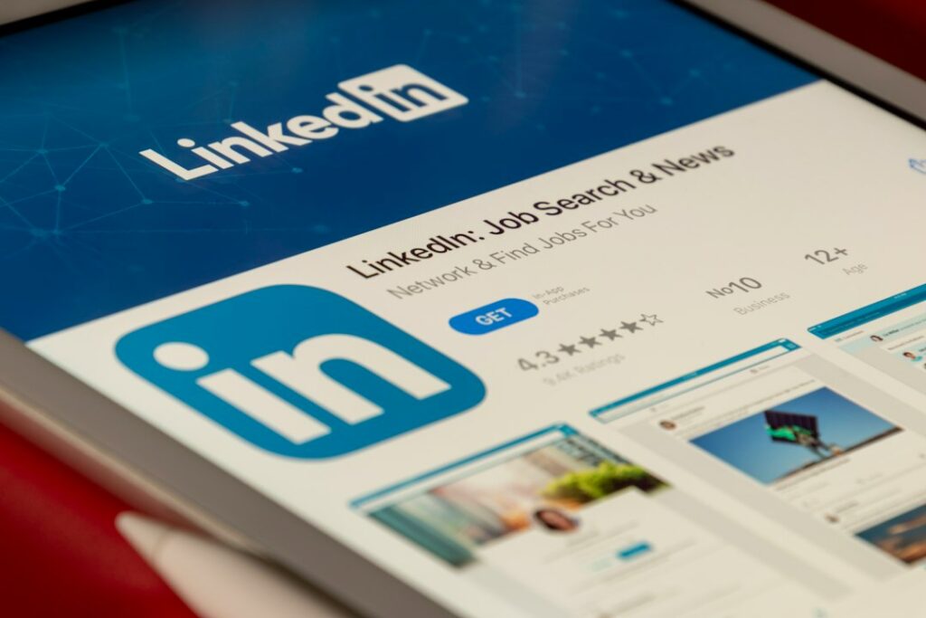linked in app page from app store
