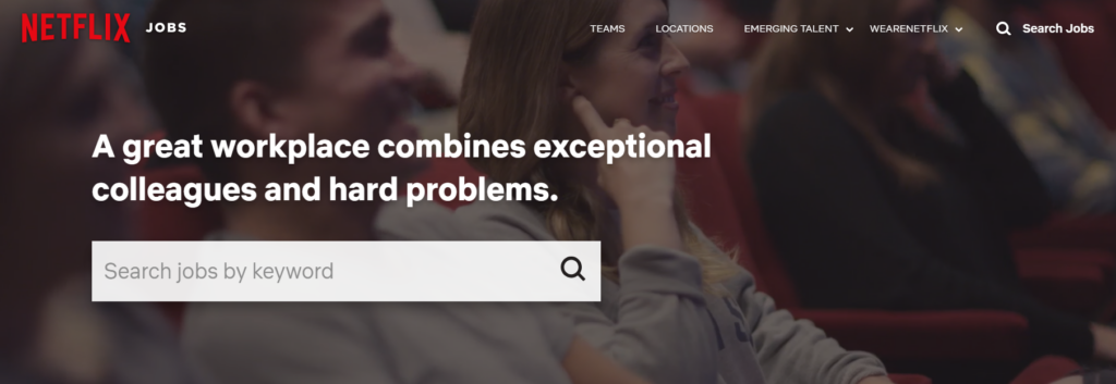 Netflix landing page