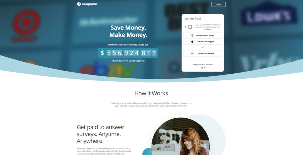 swagbucks survey page